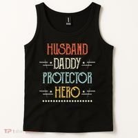 Husband Daddy Protector Hero Best Dad Fathers Day Gift Tank Top thumb 2