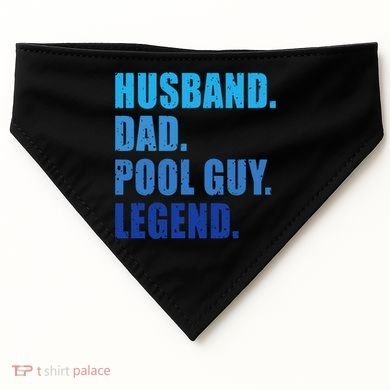 Husband Dad Pool Guy Legend Funny Men USA-Made Doggie Bandana
