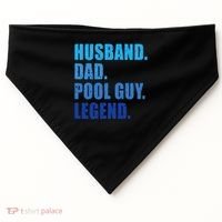 Husband Dad Pool Guy Legend Funny Men USA-Made Doggie Bandana thumb 0