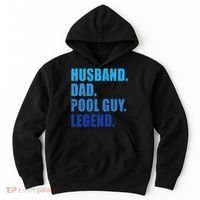 Husband Dad Pool Guy Legend Funny Men Hoodie thumb 0