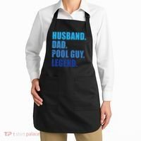 Husband Dad Pool Guy Legend Funny Men Apron thumb 2