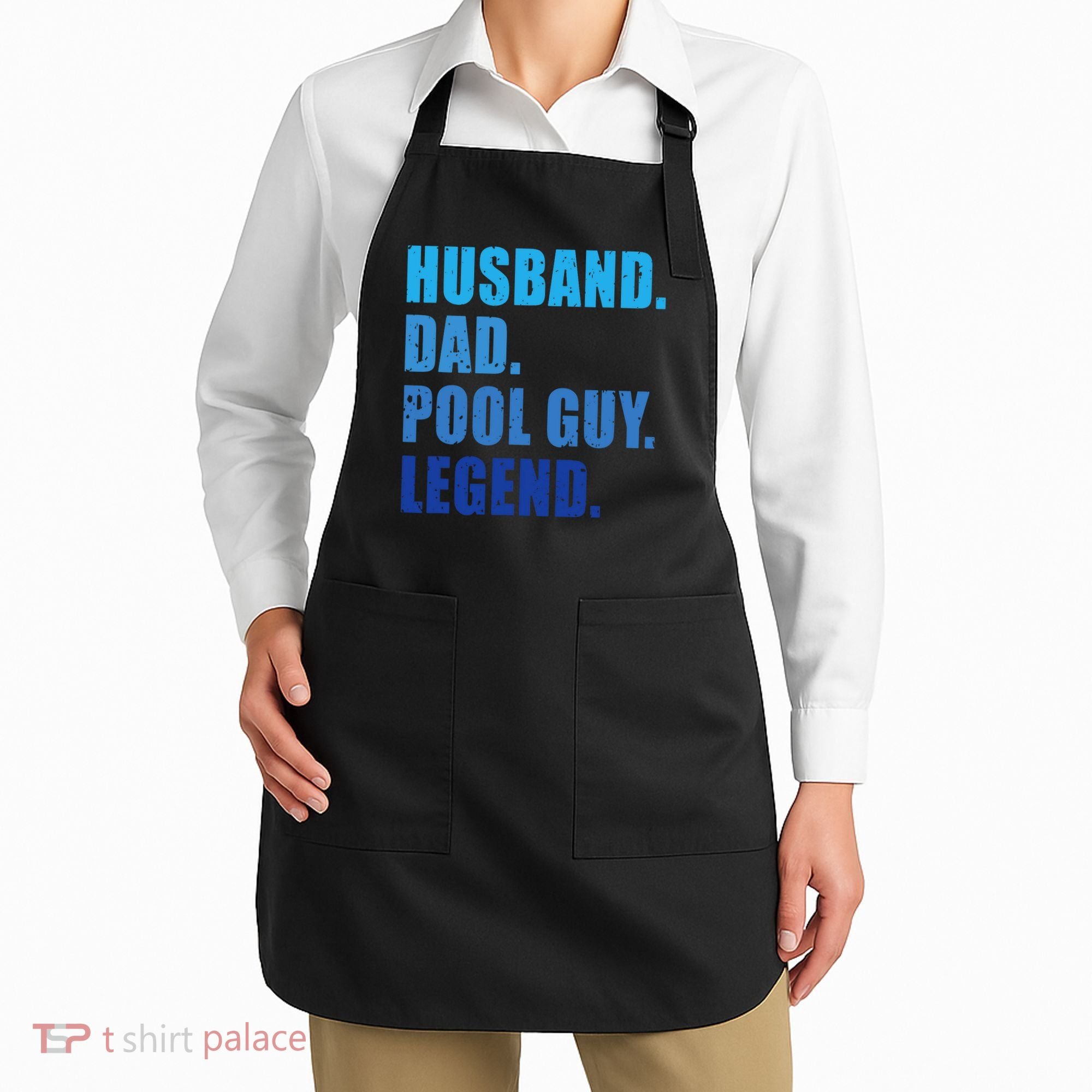 Husband Dad Pool Guy Legend Funny Men Apron