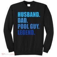 Husband Dad Pool Guy Legend Funny Men Sweatshirt thumb 0