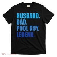 Husband Dad Pool Guy Legend Funny Men T-Shirt thumb 0