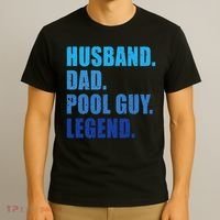 Husband Dad Pool Guy Legend Funny Men T-Shirt thumb 3