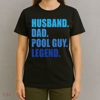 Husband Dad Pool Guy Legend Funny Men T-Shirt thumb 4