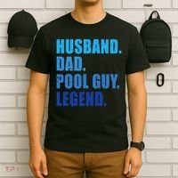 Husband Dad Pool Guy Legend Funny Men T-Shirt thumb 6