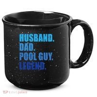 Husband Dad Pool Guy Legend Funny Men 15oz Campfire Ceramic Mug thumb 0