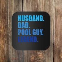 Husband Dad Pool Guy Legend Funny Men Coaster thumb 0