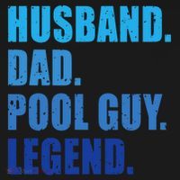 Husband Dad Pool Guy Legend Funny Men Polo thumb 3
