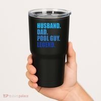 Husband Dad Pool Guy Legend Funny Men Tumbler thumb 2