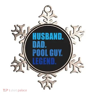 Husband Dad Pool Guy Legend Funny Men Ornament