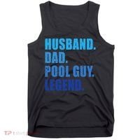 Husband Dad Pool Guy Legend Funny Men Tank Top thumb 0