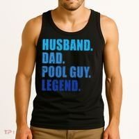 Husband Dad Pool Guy Legend Funny Men Tank Top thumb 3