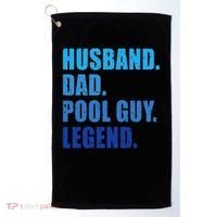 Husband Dad Pool Guy Legend Funny Men Golf Towel thumb 0