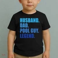 Husband Dad Pool Guy Legend Funny Men Toddler T-Shirt thumb 2