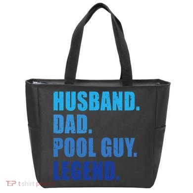 Husband Dad Pool Guy Legend Funny Men Tote Bag
