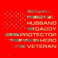 Husband Daddy Protector Hero Veteran Usa Flag Camouflage Dad Santa Hat thumb 1