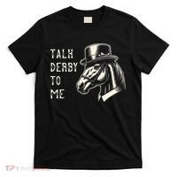 Horse Derby Party Blue Hat Talk Derby To Me T-Shirt thumb 0
