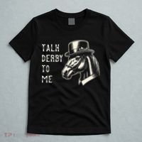 Horse Derby Party Blue Hat Talk Derby To Me T-Shirt thumb 5