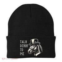 Horse Derby Party Blue Hat Talk Derby To Me Beanie thumb 0