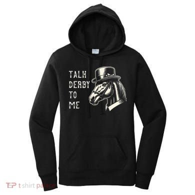 Horse Derby Party Blue Hat Talk Derby To Me Women's Hoodie