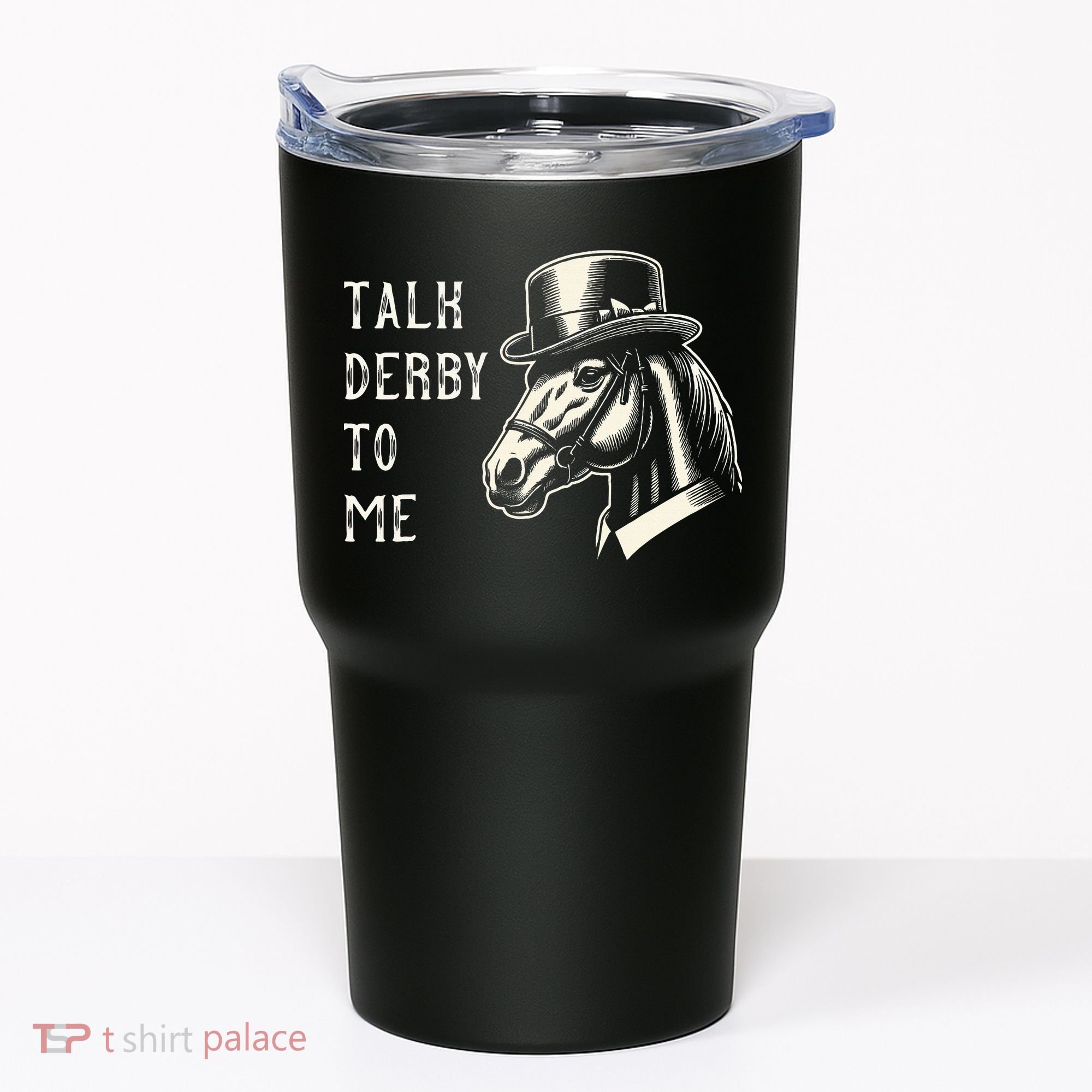 Horse Derby Party Blue Hat Talk Derby To Me Tumbler