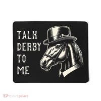 Horse Derby Party Blue Hat Talk Derby To Me Mousepad thumb 0