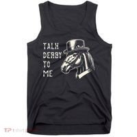 Horse Derby Party Blue Hat Talk Derby To Me Tank Top thumb 0