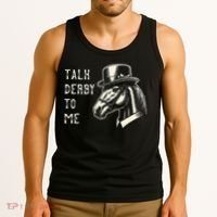 Horse Derby Party Blue Hat Talk Derby To Me Tank Top thumb 3
