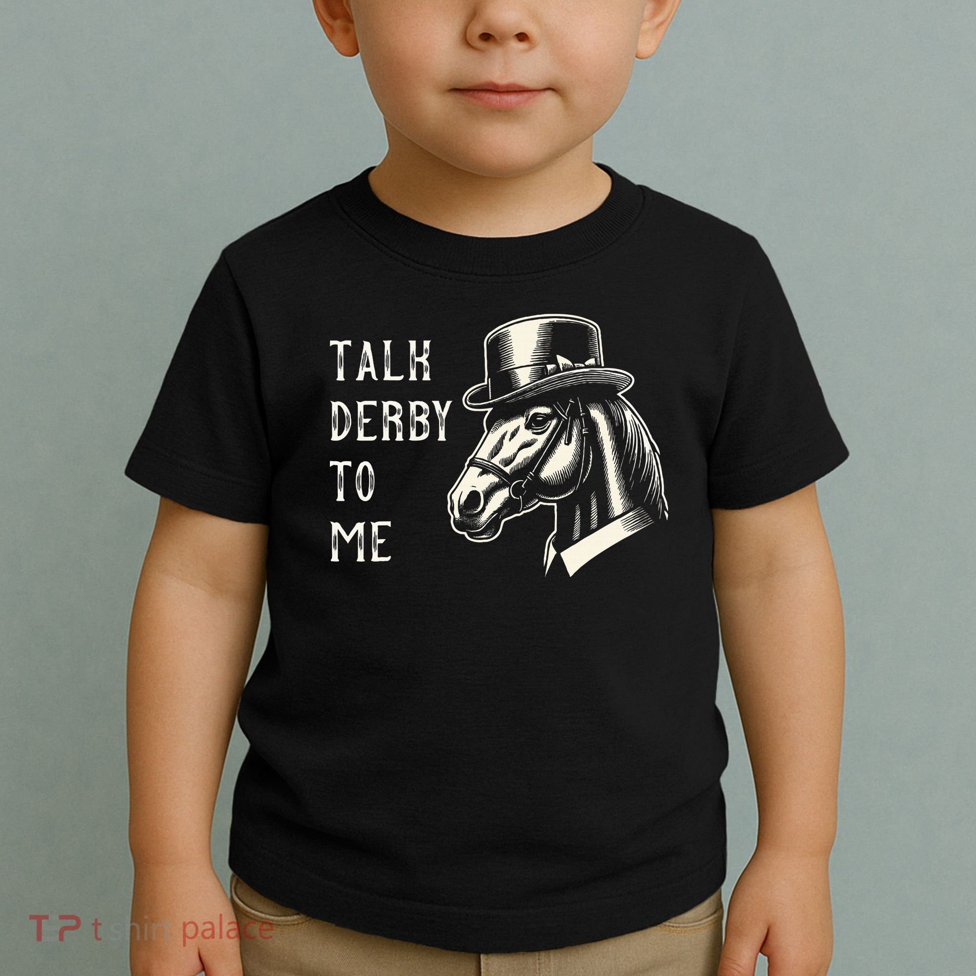 Horse Derby Party Blue Hat Talk Derby To Me Toddler T-Shirt