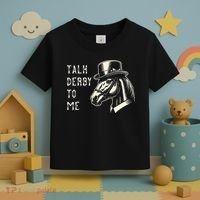 Horse Derby Party Blue Hat Talk Derby To Me Toddler T-Shirt thumb 3