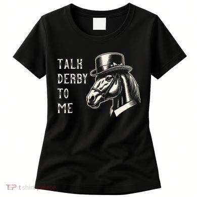 Horse Derby Party Blue Hat Talk Derby To Me Women's T-Shirt