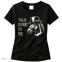 Horse Derby Party Blue Hat Talk Derby To Me Women's T-Shirt thumb 0