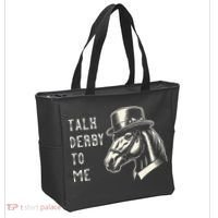 Horse Derby Party Blue Hat Talk Derby To Me Tote Bag thumb 2