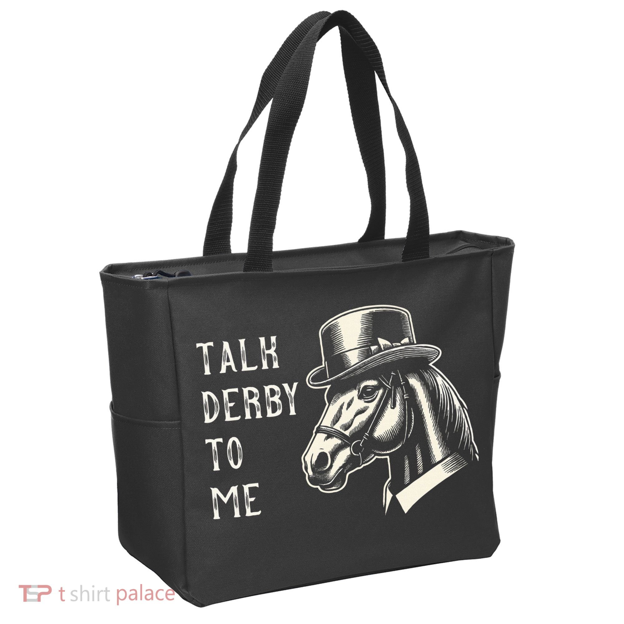 Horse Derby Party Blue Hat Talk Derby To Me Tote Bag