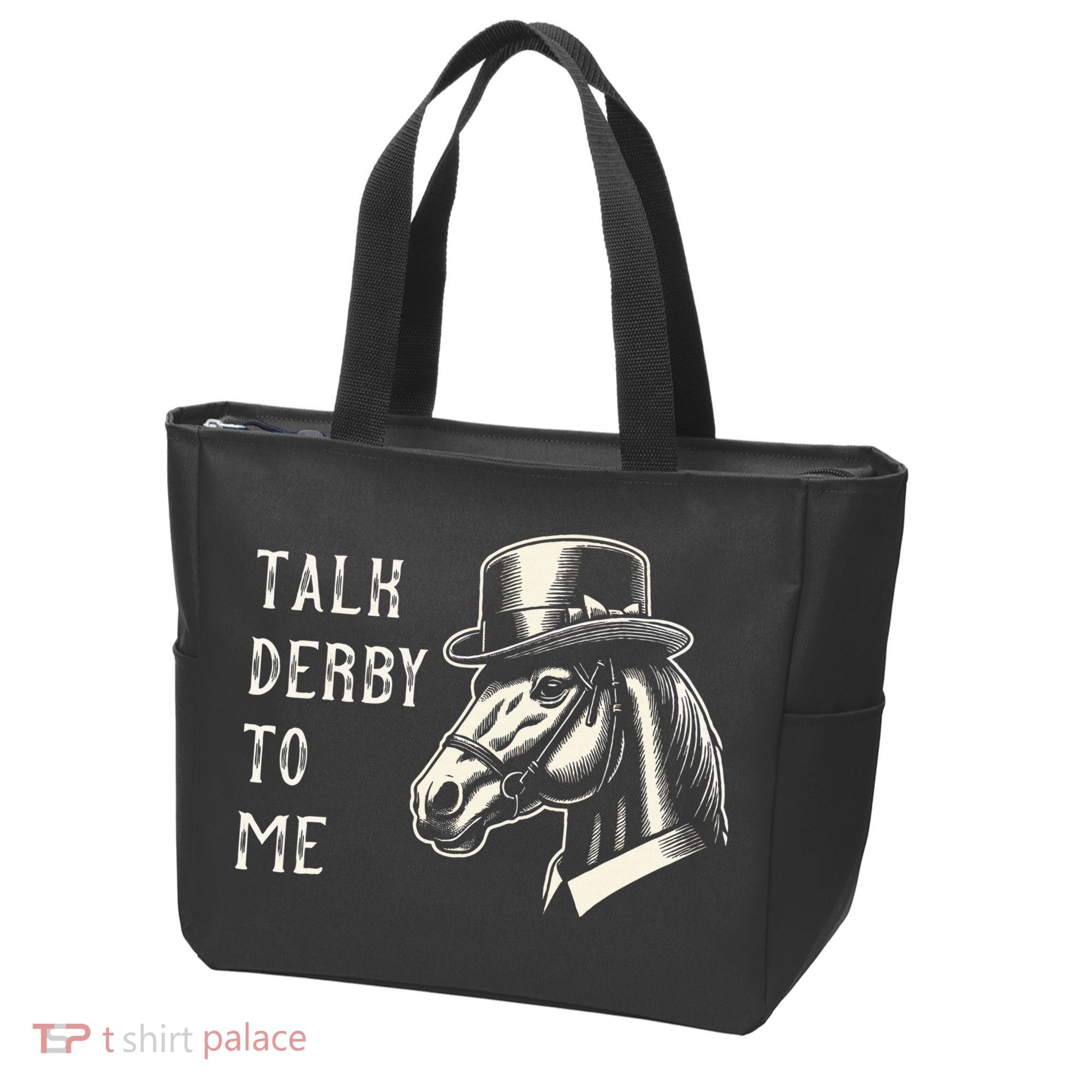 Horse Derby Party Blue Hat Talk Derby To Me Tote Bag