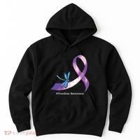 Hippie Dragonfly Purple Ribbon Overdose Awareness Hoodie thumb 0