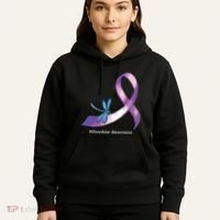 Hippie Dragonfly Purple Ribbon Overdose Awareness Hoodie thumb 5