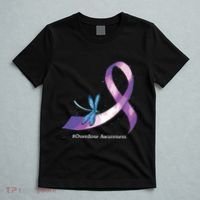 Hippie Dragonfly Purple Ribbon Overdose Awareness T-Shirt thumb 5