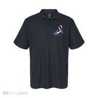 Hippie Dragonfly Purple Ribbon Overdose Awareness Polo thumb 0