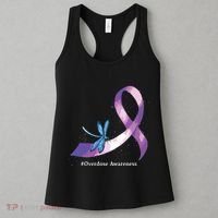 Hippie Dragonfly Purple Ribbon Overdose Awareness Women's Tank Top thumb 3