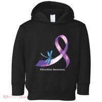 Hippie Dragonfly Purple Ribbon Overdose Awareness Toddler Hoodie thumb 0