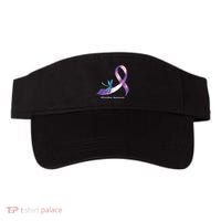 Hippie Dragonfly Purple Ribbon Overdose Awareness Visor thumb 0