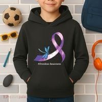 Hippie Dragonfly Purple Ribbon Overdose Awareness Kids Hoodie thumb 2