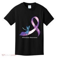 Hippie Dragonfly Purple Ribbon Overdose Awareness Kids T-Shirt thumb 0