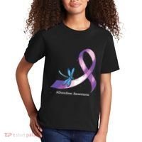 Hippie Dragonfly Purple Ribbon Overdose Awareness Kids T-Shirt thumb 2