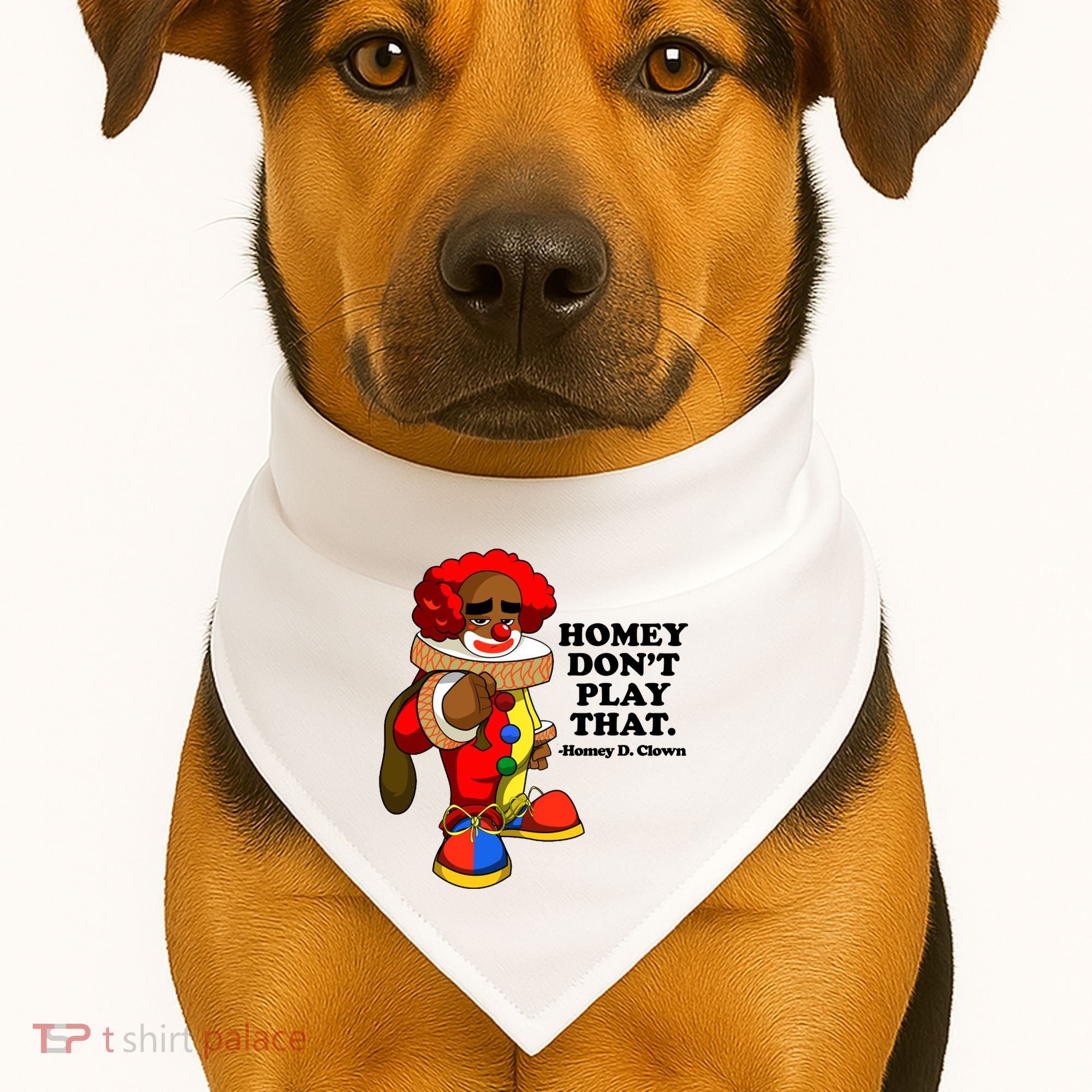 Homey Dont Play That Clown USA-Made Doggie Bandana