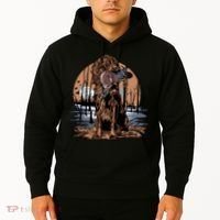 Hunting Dog Retrieving Duck Swamp Scene Hoodie thumb 2