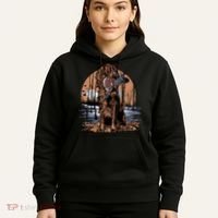 Hunting Dog Retrieving Duck Swamp Scene Hoodie thumb 5